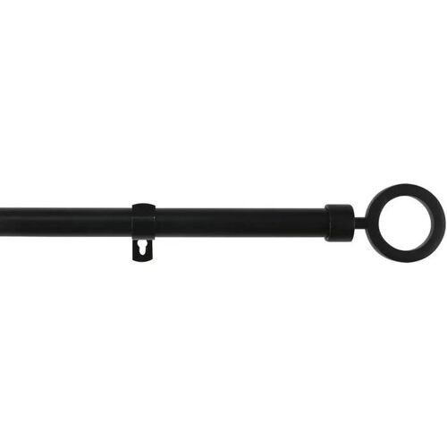 Tringle À Rideaux Télescopique Métal Noir Réglable 120-210 Cm