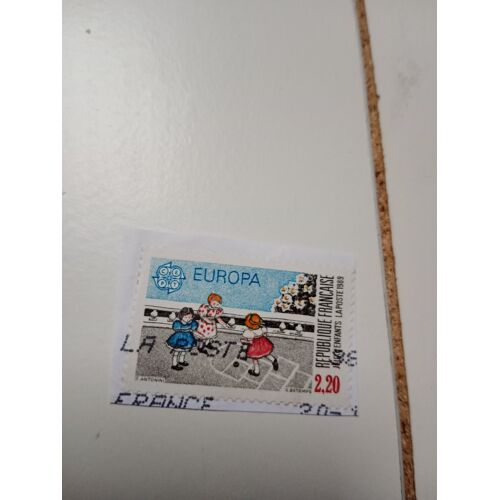 Timbre France Oblitéré 2,20 Yvert N° 2584 Europa Jeux D'Enfants La Marelle De 1989