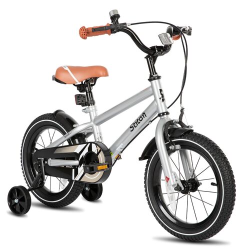 Stitch Vélo Enfant 16 Pouces Pour Garçons Et Filles De 4 À 7 Ans, Bicyclette Avec Roulettes Stabilisatrices, Argent