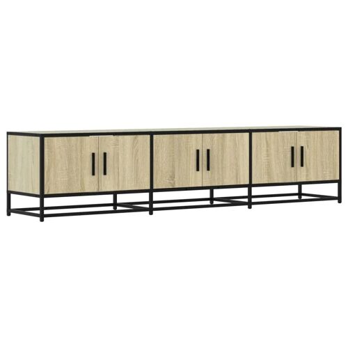 Meuble TV multimédia étagère télévision buffet téléviseur salle à manger salon chambre chêne sonoma 180 x 35 x 41 cm bois d'ingénierie brun 02_0027512