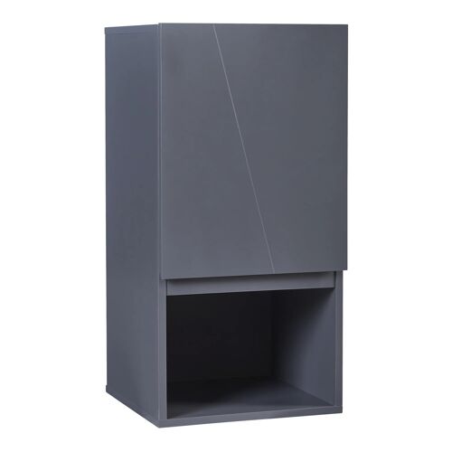 Armoire étagère meuble de rangement 60 x 30 x 30 cm murale de salle de bain gris 03_0008898