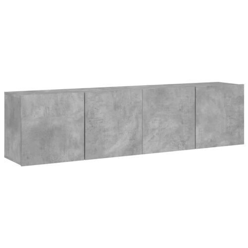 Meubles TV muraux multimédia étagère télévision buffet téléviseur salle à manger salon chambre 2 pièces 80 x 30 x 41 cm gris 02_0028934