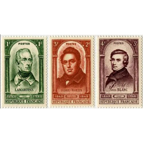 France 1948, Très Beaux Timbres Neufs** Luxe Yvert 795 796 797, Centenaire De La Révolution De 1848, Lamartine, Ledru-Rollin Et Louis Blanc.