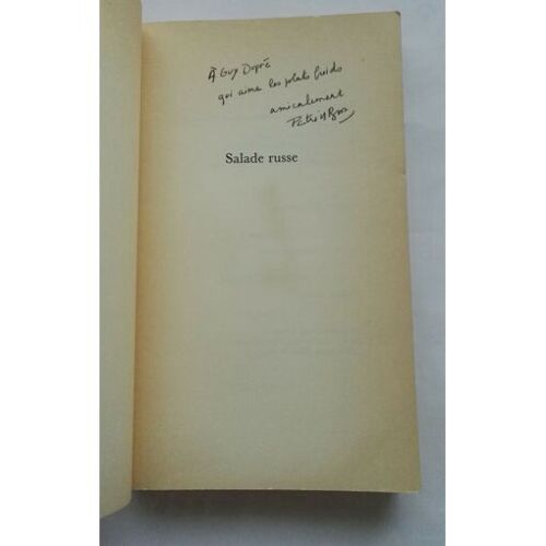 Patrick Besson Salade Russe Avec Un Envoi Autographe Signé À Guy Dupré 1987 Editions Olivier Orban