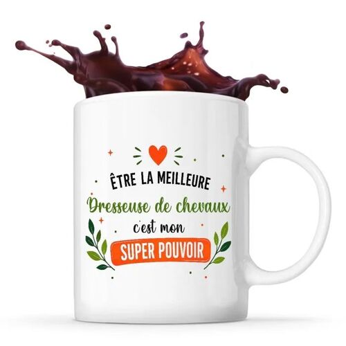 Planetee Mug Meilleure Dresseuse De Chevaux Super Pouvoir Tasse Café Céramique Cadeau Femme Anniversaire Noël Maman Collègue