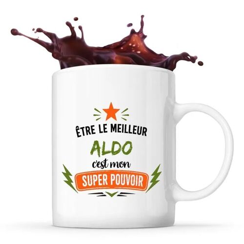 Planetee Mug Meilleur Aldo Super Pouvoir Tasse Café Céramique Cadeau Homme Anniversaire Noël Papa Collègue
