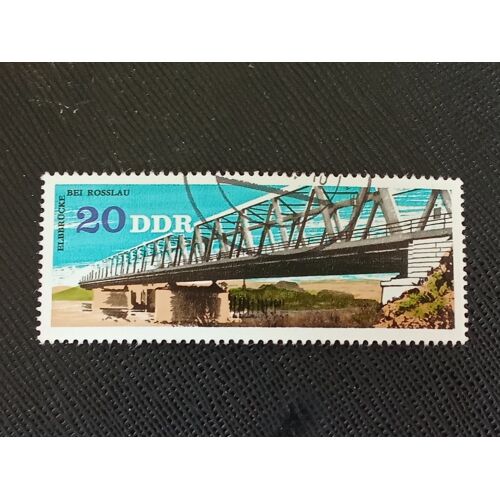 Timbre Allemagne - Rda Y T 1841 Pont Sur L'Elbe Près De Roßlau 1976 (040710 )