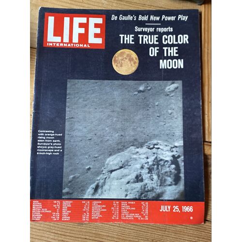 Magazine Life Juillet 1966: Thé Color Of Thé Moon