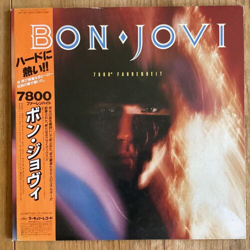 Bon Jovi - 7800° Fahrenheit - Lp 1985 Japon Mercury 28pp-1001 Ex/Vg+