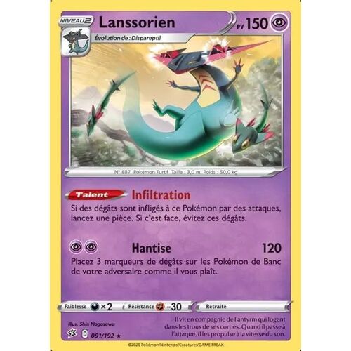 Carte Pokémon - Lanssorien Pv 150 - 091/192