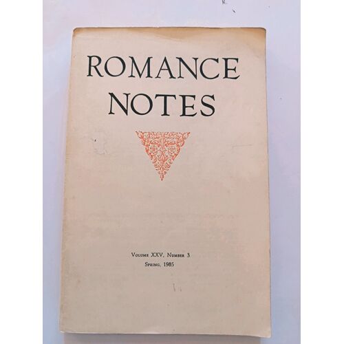 Romance Notes Volume Xxv
