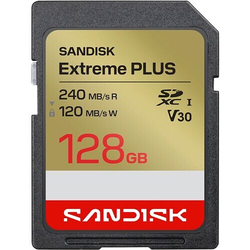 Carte mémoire SD Sandisk Extreme Plus 128 Go UHS-I