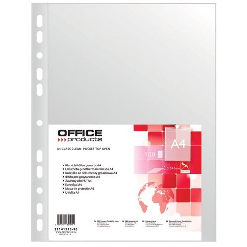 Lot De 100 Pochettes Perforees En Polypropylene A4 Orange Peel 45 Microns Archivage De Documents Type Peau Orange Bord Renforce Materiau Pp Couleur Transparente Format A4 Epaisseur 45 Mm