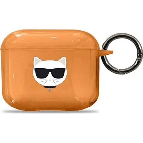 Karl Lagerfeld Cas (Manchon pour casque d'?coute), ?tui pour ?couteurs + casque, Orange