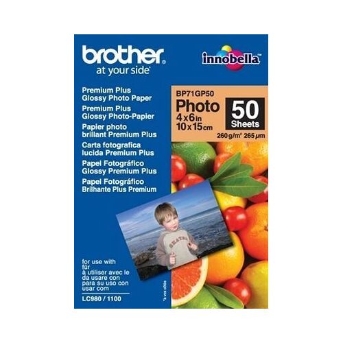 Papier Brother 50 sheets glossy 6`'`'x4`'`'