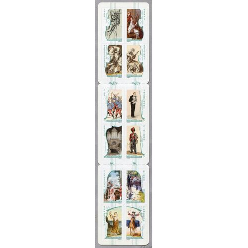 France 2010, Très Belle Bande Carnet Yvert 390, 12 Timbres Neufs** Luxe Autoadhésifs Yvert 390 À 401, Musique, Lyre, Saxophone, Guitare, Harpe, Violoncelle... Pour Collection Ou Affranchissements