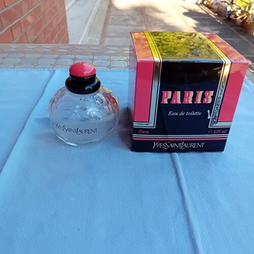 Flacon De Parfum Vide "Paris" De Yves Saint Laurent , Eau De Toilette , 125 Ml , Dans Son Étui D'Origine