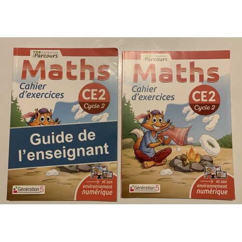 Lot Guide De L'Enseignant + Cahier D'Exercices Maths Ce2 Iparcours Génération5