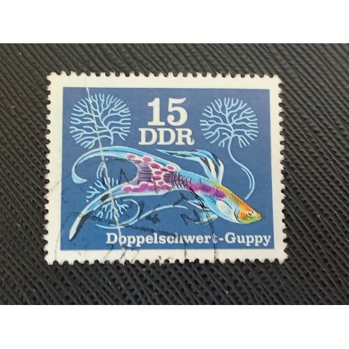 Timbre Allemagne - Rda Y T 1853 Guppy À Double Épée (Poecilia Reticulata) 1976 (040710 )