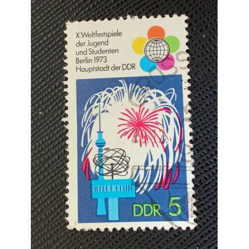 Timbre Allemagne - Rda Y T 1555 Tour De Télévision De Berlin, Feux D'Artifice 1976 (040710 )