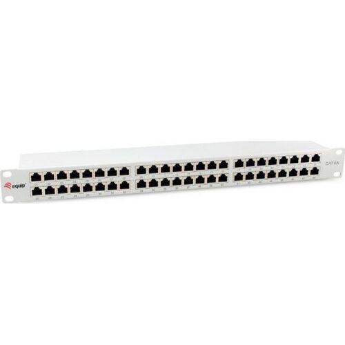Equip Patchpanel 48x RJ45 Cat6A 19" FTP 1HE Premium hellgrau - FTP - RJ-45 (326526)