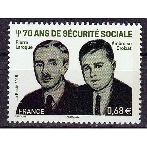 70ème Anniversaire De La Sécurité Sociale (Laroque Et Croizat) Année 2016 N° 4981 Yvert Et Tellier Luxe