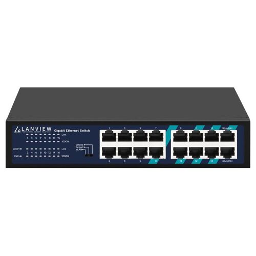 Lanview LVN-1U-16PORT-1G commutateur réseau Gigabit Ethernet (10/100/1000)