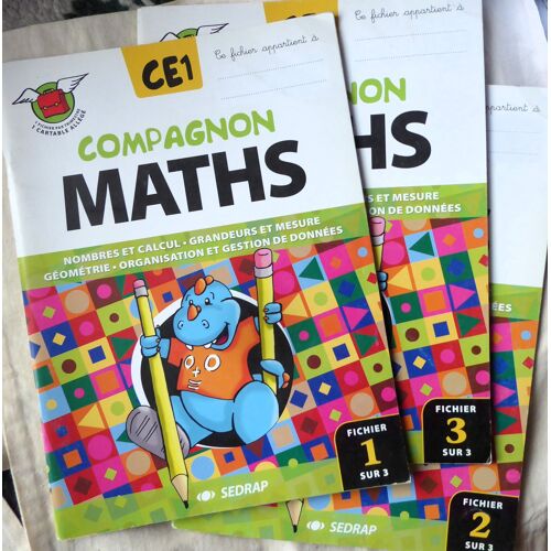 Compagnon Maths Ce1 Fichiers 1-2 Et 3 Édition Sédrap
