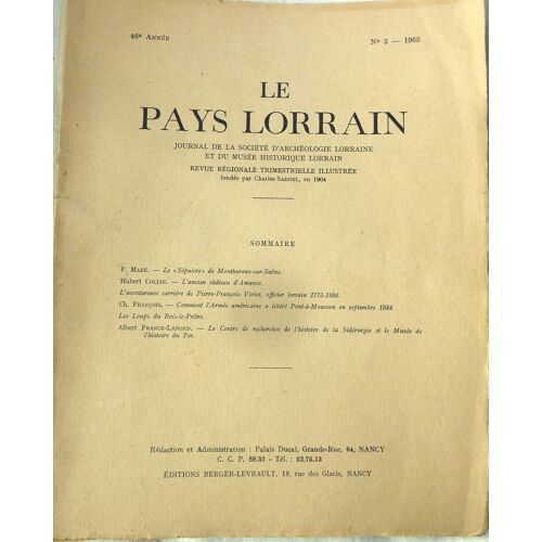 Le Pays Lorrain 46e Année N°2 1965
