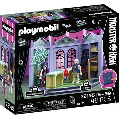 Playmobil Monster High 72145 - salle de classe avec Spectra et M. Momie