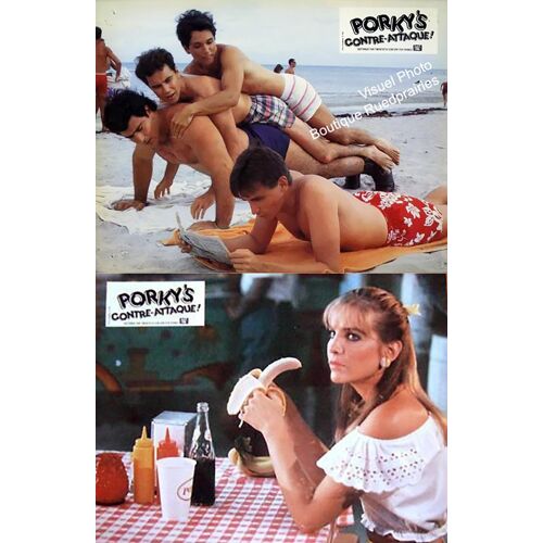 Porky S Contre-Attaque (Porky S Revenge!) : Jeu De 8 Photos D'Exploitation Cinématographique - Format 21x27 Cm - De James Komack Avec Dan Monahan, Tony Ganios, Wyatt Knight, Chuck Mitchell - 1985
