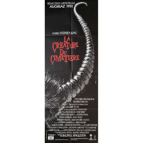 La Créature Du Cimetière (Graveyard Shift)- Véritable Affiche De Cinéma Pliée - Format 60x160 Cm - De Ralph S. Singleton Avec Brad Dourif, David Andrews, Kelly Wolf, Stephen Macht - 1991