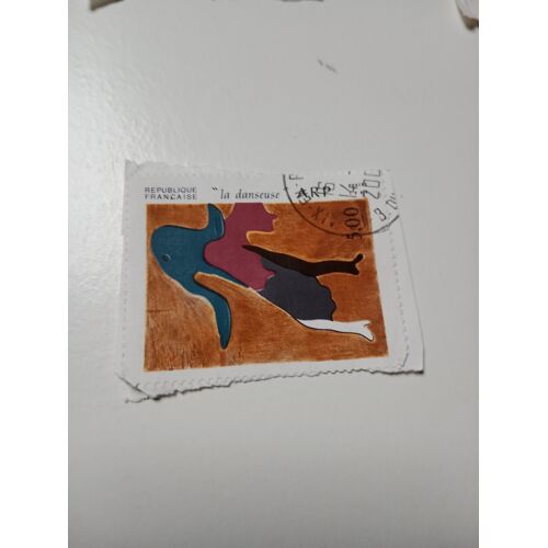 Timbre France 5,00 Oblitéré Yvert N° 2447 La Danseuse, De Jean Arp.De 1986 +