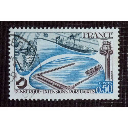 France N° 1925 Oblitéré De 1977 - 50c « Extensions Portuaires De Dunkerque »