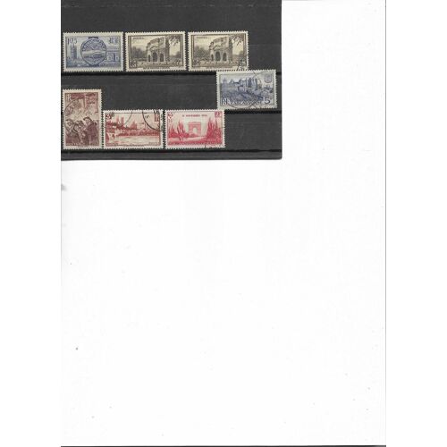 2 Timbres Neufs Et 5 Oblitérés Divers France 1938