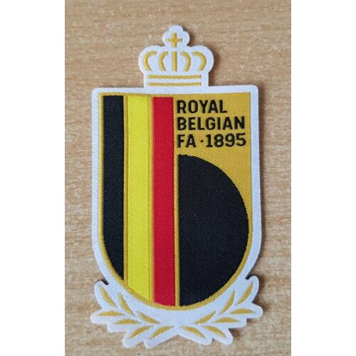 Ecusson En Tissu Fédération Royale Belge De Football Urbsfa Kbvb 1895 Nouveau Modèle 4,5x9 Cm Thermocollant, Pas Besoin De Couture