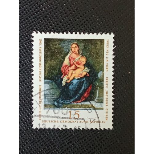 Timbre Allemagne - Rda Y T 1864 Marie Avec L'Enfant, Bartolomé Estebán Murillo 1976 (040710 )