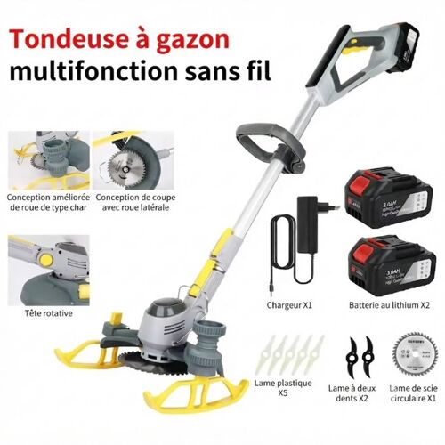 Débroussailleuse Sans Fil 21V 2 Batteries | Coupe-Bordure Électrique 3-en-1 | Neuve