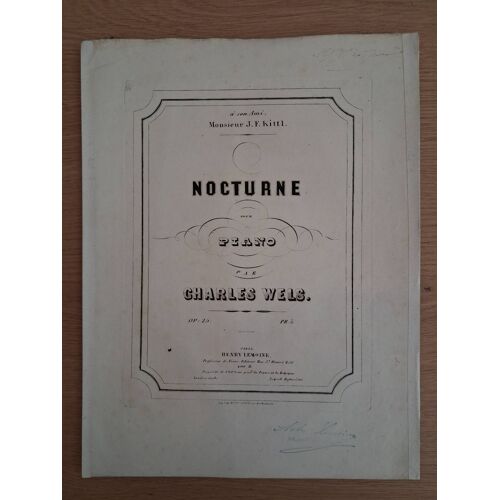 Partition Pour Piano Nocturne Par Charles Wels
