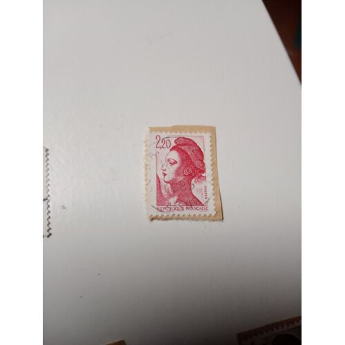 Timbre France 2,20 Yvert N° 2376 Gandon Liberte Delacroix Rouge De 1985 T
