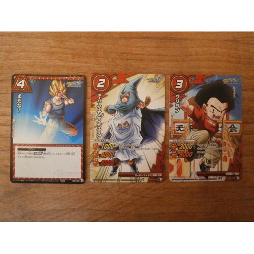 Lot 3 Cartes Miracle Battle Carddass - J Heroes J2 J3 - Dragon Ball Kai Set - Bandai Japan 2014