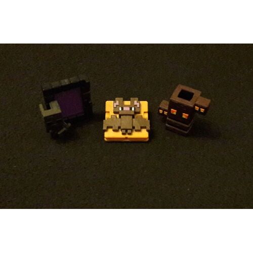 Figurines Minecraft "Clip / Décoration Crayon / Porte-Objets" 2025 (Chauve-Souris / Garde Noir Du Portail Du Nether / Magma)