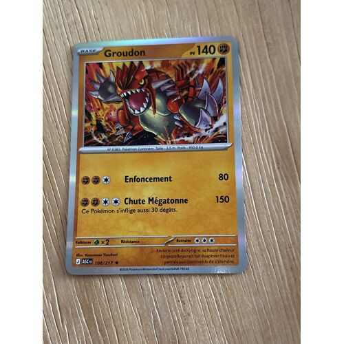 Carte Pokémon – Groudon 108/217 – Holographique