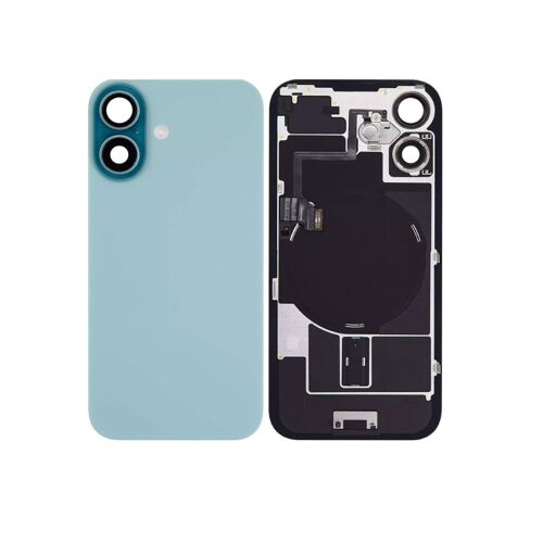 Vitre arrière iPhone 16 Sarcelle NFC avec support