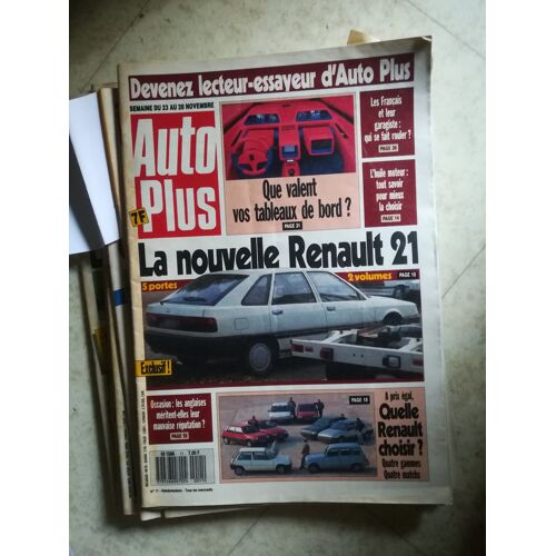 Auto Plus 11 De 1988 Renault 4 Gtl Clan,5 Five,5 Gts,19 Tr,19 Gtx,21 Ts,21 Tse,25 Ts,Cx 25 Trd Turbo 2,Fiat Croma Turbo Td Id,Opel Omega 2.3 Td,Audi 100 Td Luxe,Rispal,Senna
