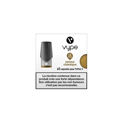 Cartouche Pod Vype ePen 3 Classique - Vuse (ex Vype) 12 mg 2018