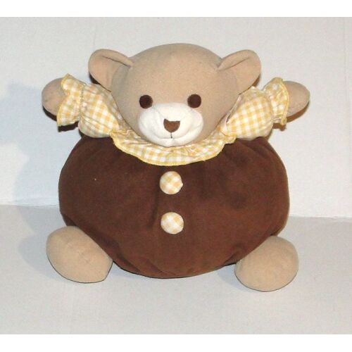 doudou ours boule marron beige nico dingo
