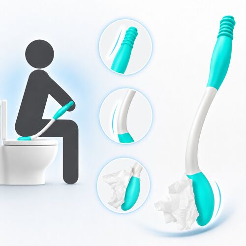 Aide à l’hygiène personnelle – dispositif d’essuyage et de nettoyage sans se baisser, idéal pour les personnes âgées, les patients à mobilité réduite et les femmes enceintes