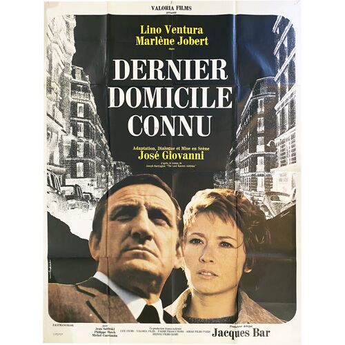Dernier Domicile Connu - Affiche De Cinéma Pliée - Format 120x160 Cm - De José Giovanni Avec Lino Ventura, Marlène Jobert - 1970