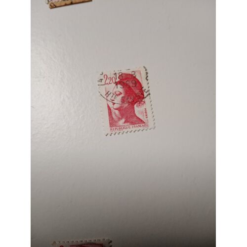Timbre France Oblitéré 2,20 Yvert N° 2376 Gandon Liberte Delacroix Rouge De 1985 D